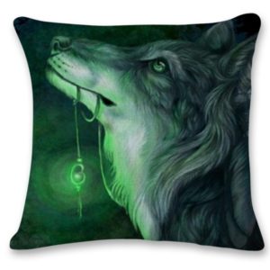 "Neon Wolf" Cushion Cover